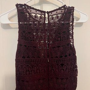 Forever New - Burgundy high low dress